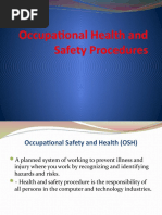 Lec1 Occupational Health and Safety Procedures