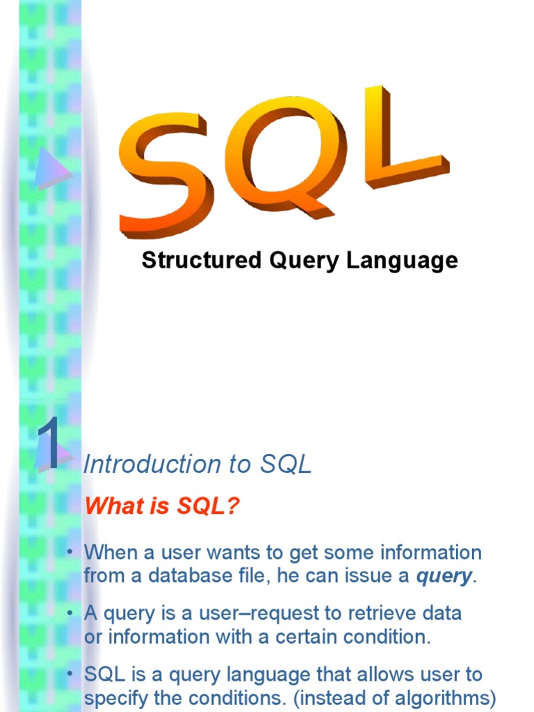 SQL PPT | PDF | Information Science | Sql