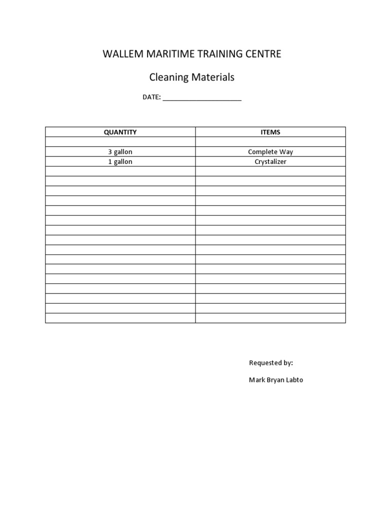 Cleaning Materials | PDF | Technology & Engineering