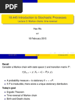 18.445 Introduction To Stochastic Processes: Lecture 3: Markov Chains: Time-Reversal