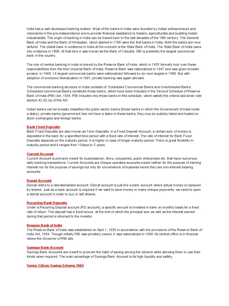 History of Banking - 2 | PDF | Reserve Bank Of India | Transaction Account