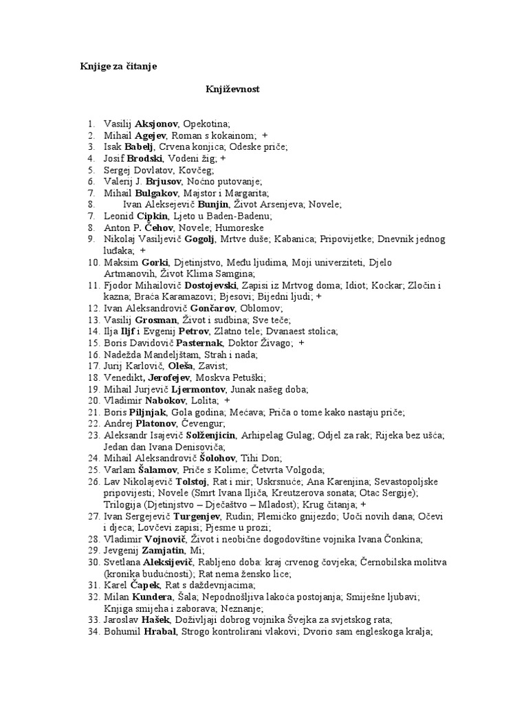 Knjige Za Citanje PDF