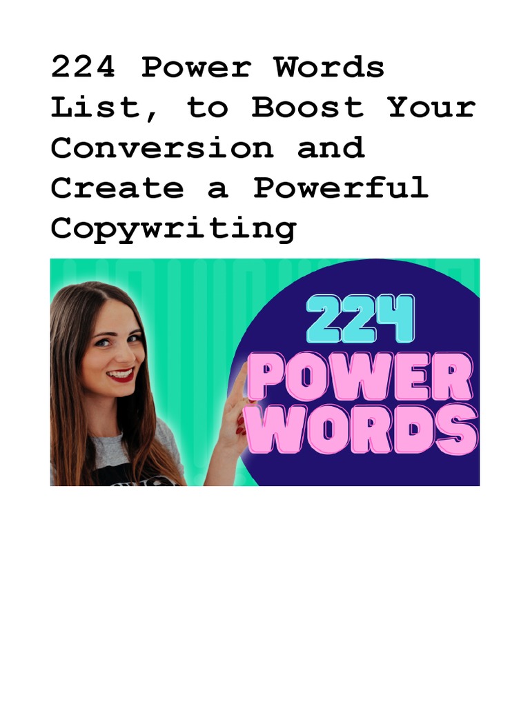 Power Words List PDF Microphone Sound Recording