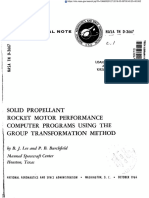 Solid Propellant Rocket Motor Performance Computer Programs Using THE Group Transformation Method