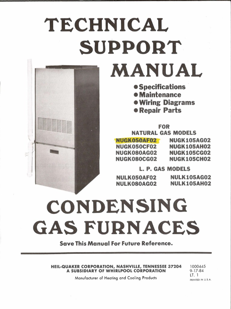 Quaker Heil Furnace Service Manual PDF