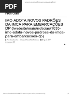 Imo Adota Novos Padrões Da Imca para Embarcações DP
