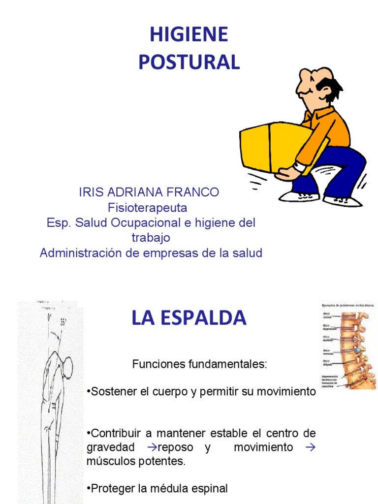 Higiene Postural y Salud de la Columna | PDF | La columna vertebral ...