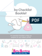 Baby Checklist Booklet: An Essential Checklist To Help You Prepare For Your Baby's Arrival
