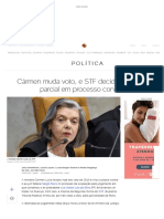 Cármen muda voto, e STF decide que Moro foi parcial em processo contra Lula - 23:03:2021 - UOL Notícias