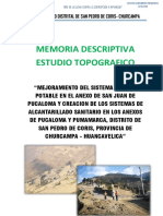 1.0 Memoria Descriptiva Estudio Topo SJ Pucaloma y Puamamrca