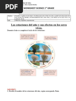 Estaciones Del Año y Sus Efectos en Los Seres Vivos.
