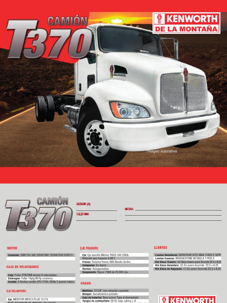 Ficha Tecnica KenworthT370 PDF