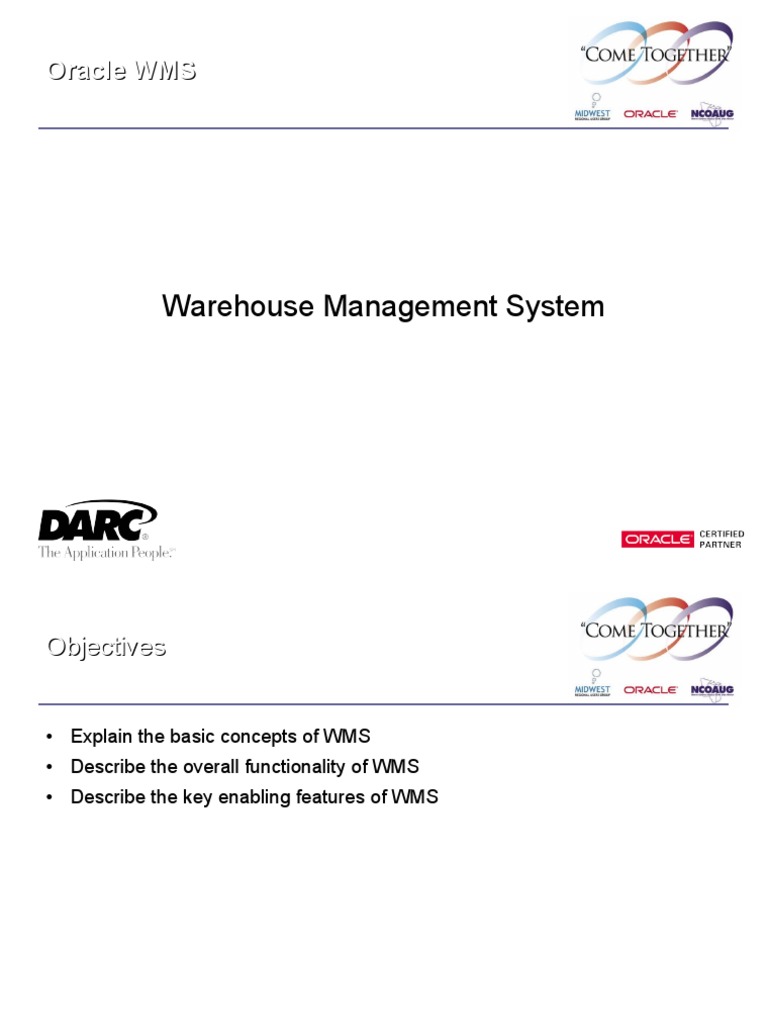 Oracle WMS Overview and Features | PDF | Logistics | Warehouse