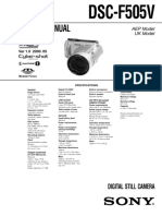 Service Manual: DSC-F505V