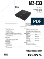 Service Manual: Portable Minidisc Player