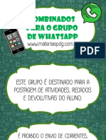 Combinados Para o Grupo Do Whatsapp - Materiaispdg