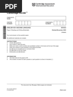 Cambridge IGCSE: English As A Second Language 0510/23