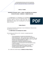 Edital 18 2020 Selecao MESTRADO Ingresso 2021