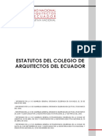 Estatutos Colegio de Arquitectos Del Ecuador 2014