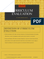 Curriculum Evaluation: By: Waffi, Sakinah, Ahlam