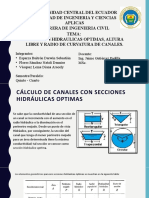 SECCIONES HIDRAULICAS OPTIMAS, ALTURA LIBRE Y RADIO DE CURVATURA DE CANALES.