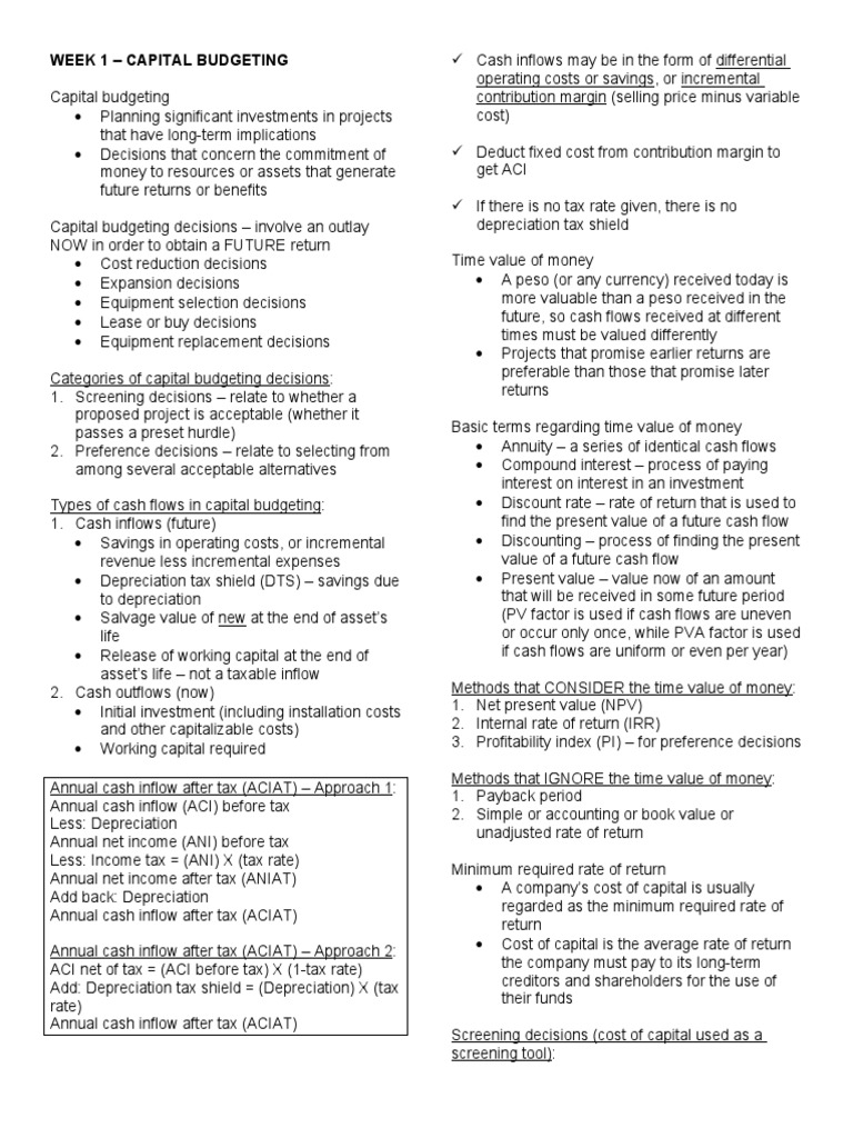 Capital Budgeting Fundamentals Explained | PDF | Net Present Value ...