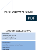 Faktor Dan Dampak Korupsi