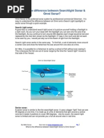 What is the difference between Searchlight Sonar and Omni sonar