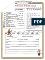 Past Continuous or Past Simple: Form of The Verbs in Brackets