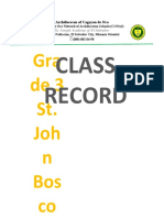 Gra De3 St. Joh N Bos Co: Class Record