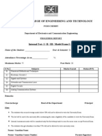 Progress Report Model