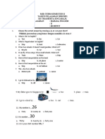 Mid-Term Semester Ii TAHUN PELAJARAN 2020/2021 SD Triamerta Singaraja Mata Pelajaran: Bahasa Inggris Kelas: Ii Waktu: 60 Menit