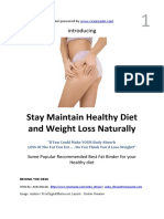 Stay Maintain Healthy Diet and Weight Loss Naturally