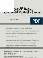 Konsep Dasar Evaluasi Pembelajaran