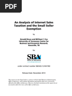 An Analysis of Internet Sales Taxation and The Small Seller Exemption