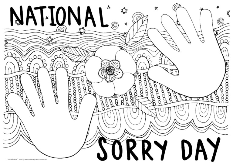 Sorry Day Colouring in PDF