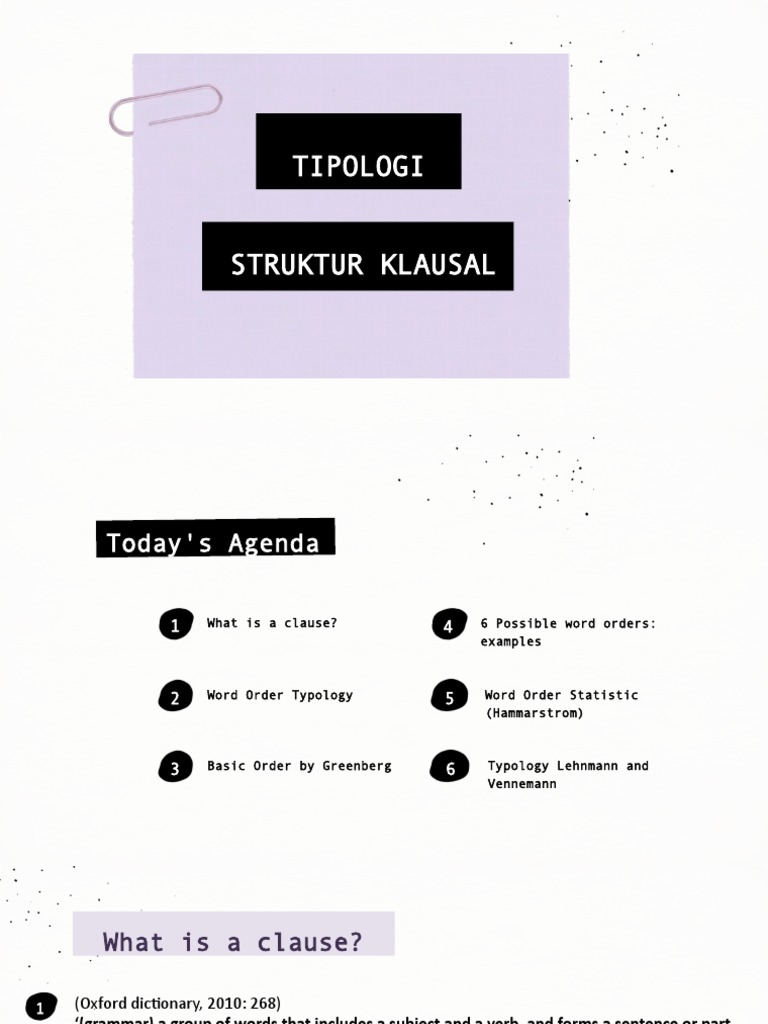 Word Order Typology Overview | PDF | Linguistic Typology | Human ...