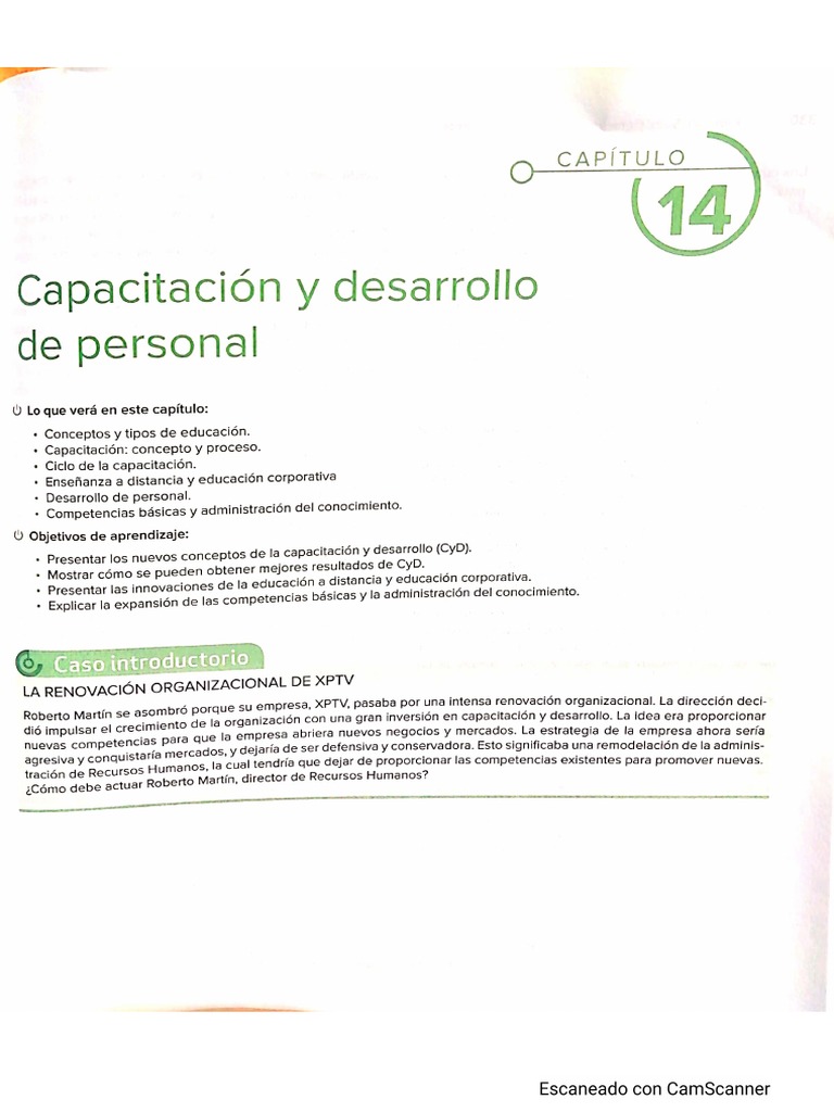 Capítulo 14. Capacitación y Desarrollo Personal | PDF