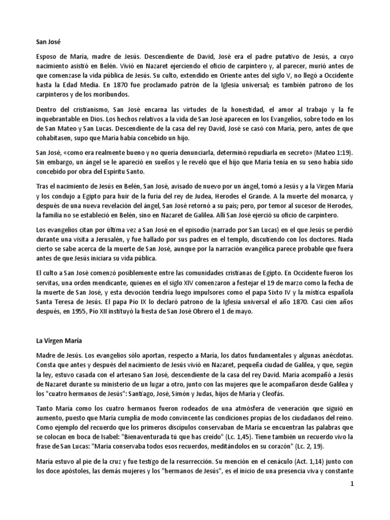Jesus Maria y Jose | PDF | San José | María, madre de Jesús
