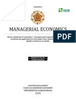 Managerial Economics Assignment 2