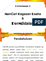 Mencari Gagasan Usaha: Pertemuan 6