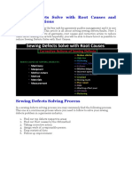 Sewing Defects Solve With Root Causes and Corrective Actions