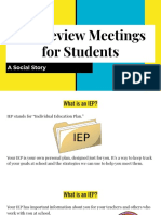 IEP Review Meetings For Students: A Social Story