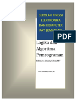 Logika Dan Algoritma Pemrograman: Sekolah Tinggi Elektronika Dan Komputer Pat Semarang