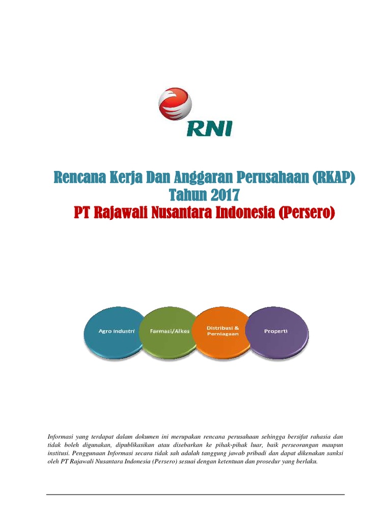 Rencana Kerja Dan Anggaran Perusahaan (RKAP) Tahun 2017 PT Rajawali ...
