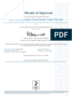 Certificate of Approval: Don Construction Chemicals India PVT LTD