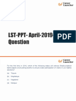LST PPT April 2019 100 Question