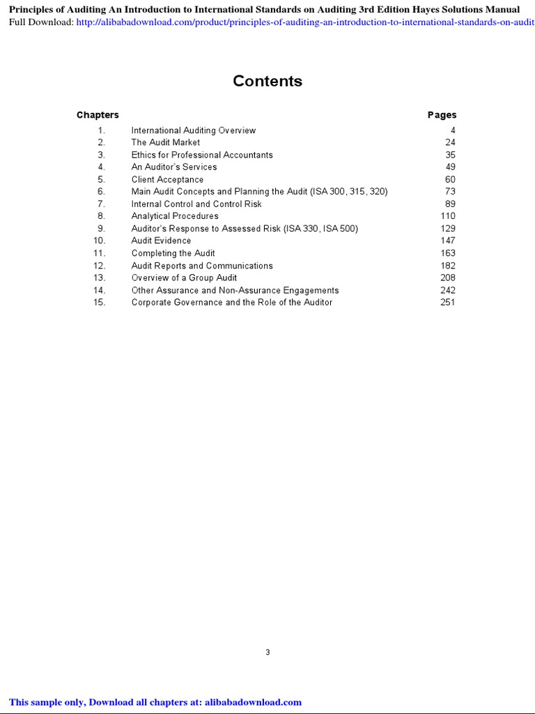 Principles of International Auditing Overview | PDF | Financial Audit ...