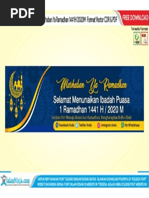 Free Download Desain Spanduk Marhaban Ya Ramadhan 1441h 2020m Format Vector Cdr