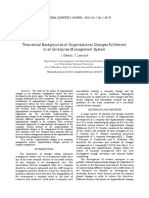 Theoretical Backgrounds of Organizational Changes Fulfillment in An Enterprise Management System